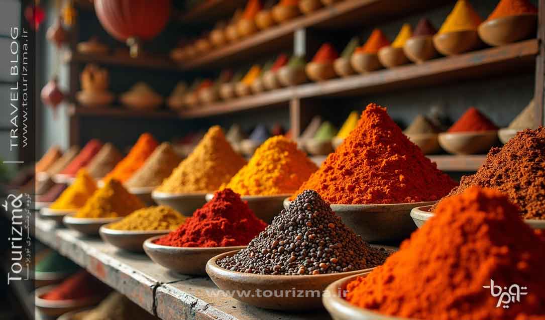 یک ادویه فروشی هندی