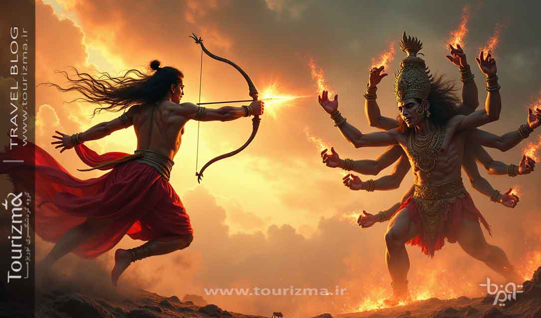 افسانه رام و لنکا بر اساس رامایانا، ریشه جشنواره دوسهرا در هند 